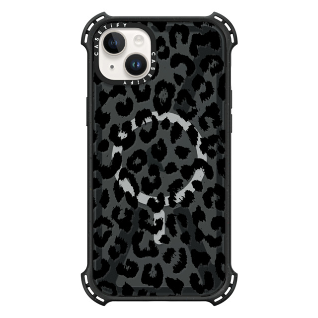 Hyakume x CASETiFY iPhone 14 Plus Case Triple Black バウンスケース Black Transparent Leopard Print Hyakume x CASETiFY iPhone 14 Plus Case Triple Black バウンスケース Black Transparent Leopard Print