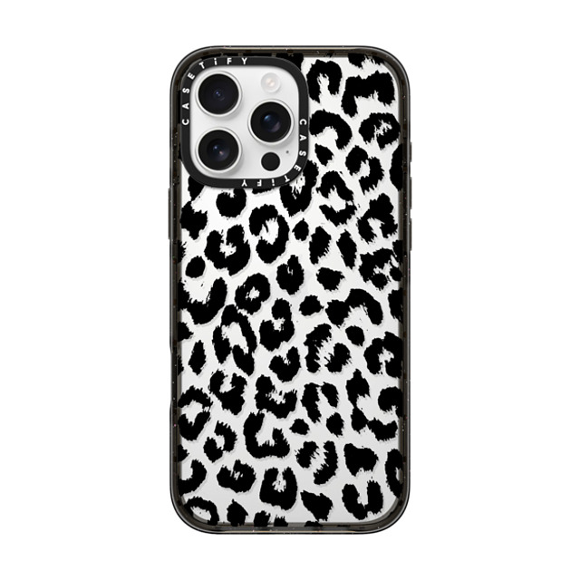 Hyakume x CASETiFY iPhone 16 Pro Max ケース ブラック インパクトケース Black Transparent Leopard Print