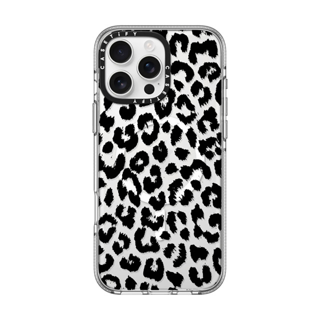 Hyakume x CASETiFY iPhone 16 Pro Max ケース クリア クリア ケース MagSafe対応 Black Transparent Leopard Print