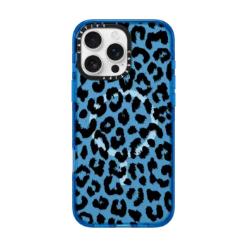 iPhone 16 Pro Max - Black Transparent Leopard Print