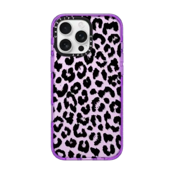 iPhone 16 Pro Max - Black Transparent Leopard Print