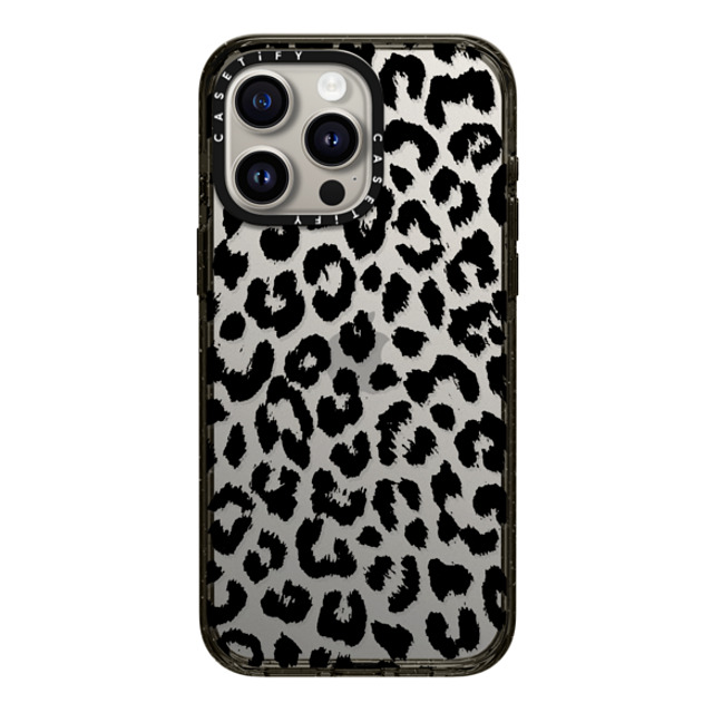 Hyakume x CASETiFY iPhone 15 Pro Max ケース ブラック インパクトケース Black Transparent Leopard Print