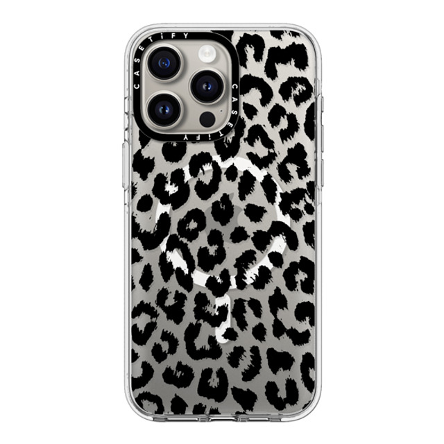 Hyakume x CASETiFY iPhone 15 Pro Max ケース クリア クリア ケース MagSafe対応 Black Transparent Leopard Print