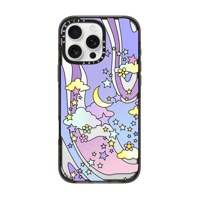Hyakume x CASETiFY iPhone 16 Pro Max Case Star,Cloud ブラック インパクトケース Transparent Pastel Trippy Swirls Moon Stars And Clouds 70s Retro Design Mother's Day Hyakume x CASETiFY iPhone 16 Pro Max Case Star,Cloud ブラック インパクトケース Transparent Pastel Trippy Swirls Moon Stars And Clouds 70s Retro Design Mother's Day