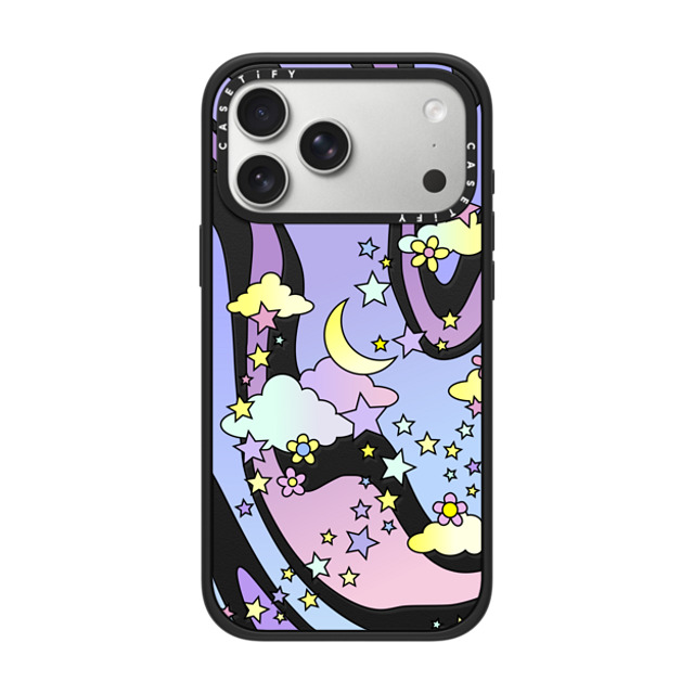 Hyakume x CASETiFY iPhone 17 Pro Max Case Star,Cloud }bgubN Impact Case MagSafe Compatible Transparent Pastel Trippy Swirls Moo