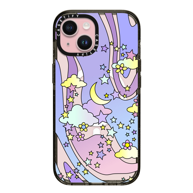 Hyakume x CASETiFY iPhone 15 Case Star,Cloud Black Impact Case MagSafe Compatible Transparent Pastel Trippy Swirls Moon Stars And Clouds 70s Retro Design Mother's Day Hyakume x CASETiFY iPhone 15 Case Star,Cloud Black Impact Case MagSafe Compatible Transparent Pastel Trippy Swirls Moon Stars And Clouds 70s Retro Design Mother's Day