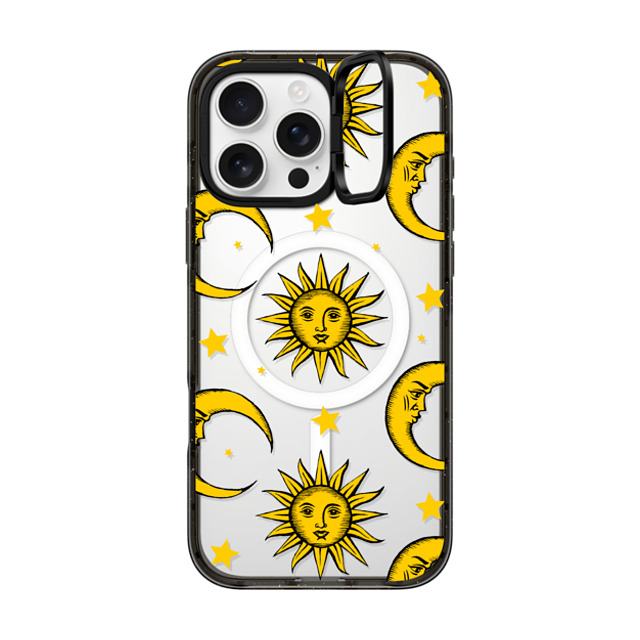 Hyakume x CASETiFY iPhone 16 Pro Max ケース Star,Nature ブラック インパクトリングスタンドケース MagSafe対応 Sun Moon Stars Transparent Gold Yellow Father's Day Hyakume x CASETiFY iPhone 16 Pro Max ケース Star,Nature ブラック インパクトリングスタンドケース MagSafe対応 Sun Moon Stars Transparent Gold Yellow Father's Day