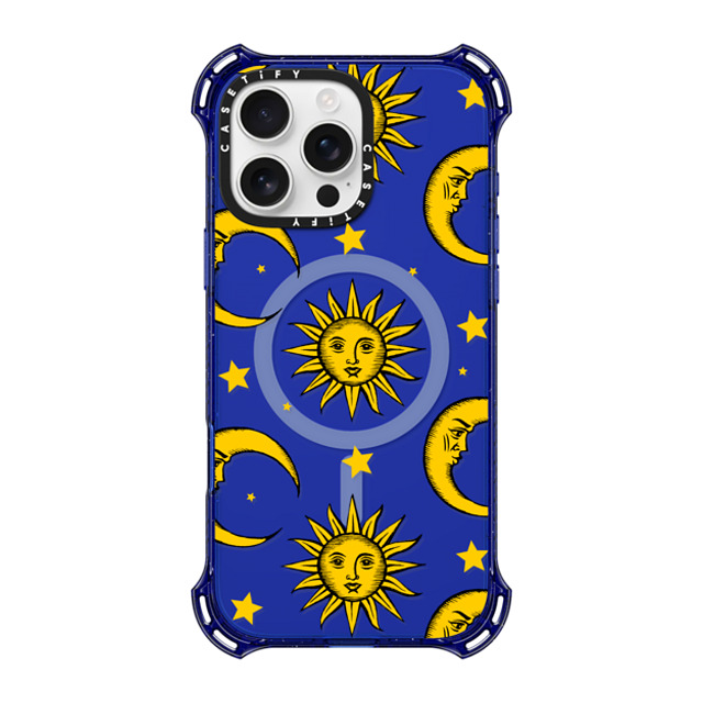 Hyakume x CASETiFY iPhone 16 Pro Max Case コバルトブルー バウンスケース Sun Moon Stars Transparent Gold Yellow Hyakume x CASETiFY iPhone 16 Pro Max Case コバルトブルー バウンスケース Sun Moon Stars Transparent Gold Yellow