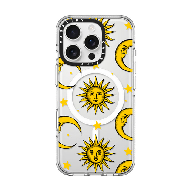 Hyakume x CASETiFY iPhone 16 Pro ケース Star,Nature クリア クリア ケース MagSafe対応 Sun Moon Stars Transparent Gold Yellow Father's Day Hyakume x CASETiFY iPhone 16 Pro ケース Star,Nature クリア クリア ケース MagSafe対応 Sun Moon Stars Transparent Gold Yellow Father's Day