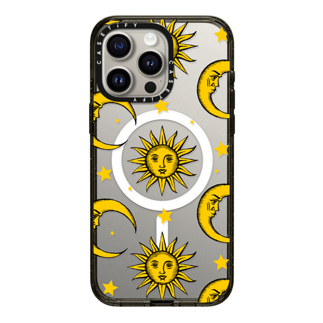 Hyakume x CASETiFY iPhone 15 Pro Max ケース Star,Nature ブラック インパクトケース MagSafe対応 Sun Moon Stars Transparent Gold Yellow Father's Day Hyakume x CASETiFY iPhone 15 Pro Max ケース Star,Nature ブラック インパクトケース MagSafe対応 Sun Moon Stars Transparent Gold Yellow Father's Day