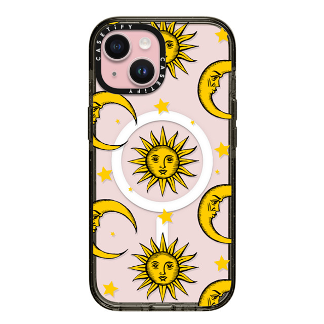 Hyakume x CASETiFY iPhone 15 Case Star,Nature Black Impact Case MagSafe Compatible Sun Moon Stars Transparent Gold Yellow Father's Day Hyakume x CASETiFY iPhone 15 Case Star,Nature Black Impact Case MagSafe Compatible Sun Moon Stars Transparent Gold Yellow Father's Day
