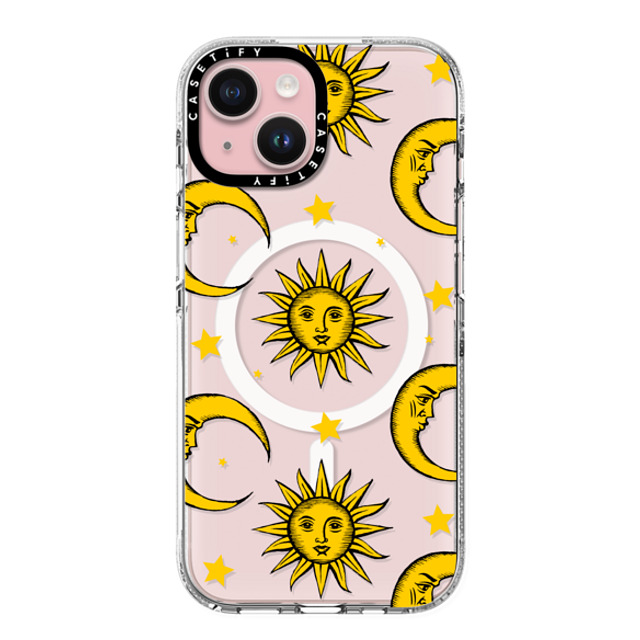 Hyakume x CASETiFY iPhone 15 ケース Star,Nature クリア クリア ケース MagSafe対応 Sun Moon Stars Transparent Gold Yellow Father's Day Hyakume x CASETiFY iPhone 15 ケース Star,Nature クリア クリア ケース MagSafe対応 Sun Moon Stars Transparent Gold Yellow Father's Day