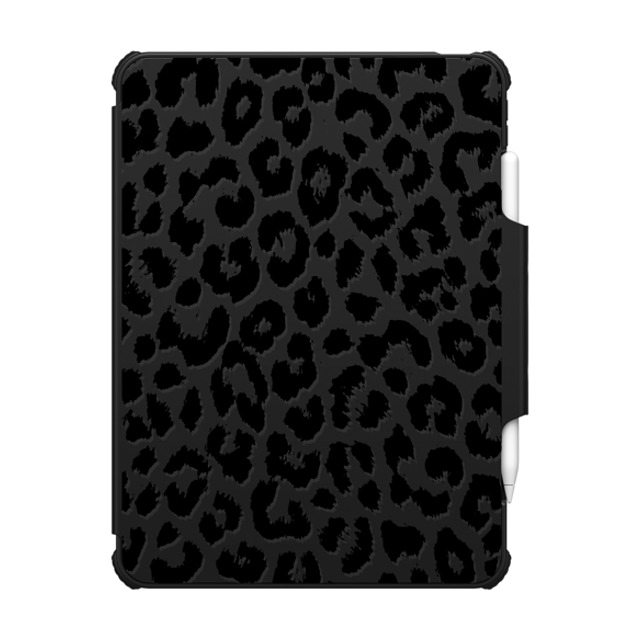 Hyakume x CASETiFY iPad Air 11 (M2) ブラック インパクト フォリオ ケース Transparent Black Leopard Print