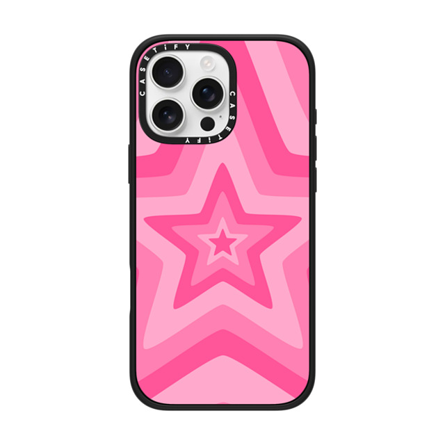 Hyakume x CASETiFY iPhone 16 Pro Max Case Star,Pattern Matte Black Impact Case MagSafe Compatible Pink Star Starburst 70s Retro Pattern Mother's Day Hyakume x CASETiFY iPhone 16 Pro Max Case Star,Pattern Matte Black Impact Case MagSafe Compatible Pink Star Starburst 70s Retro Pattern Mother's Day