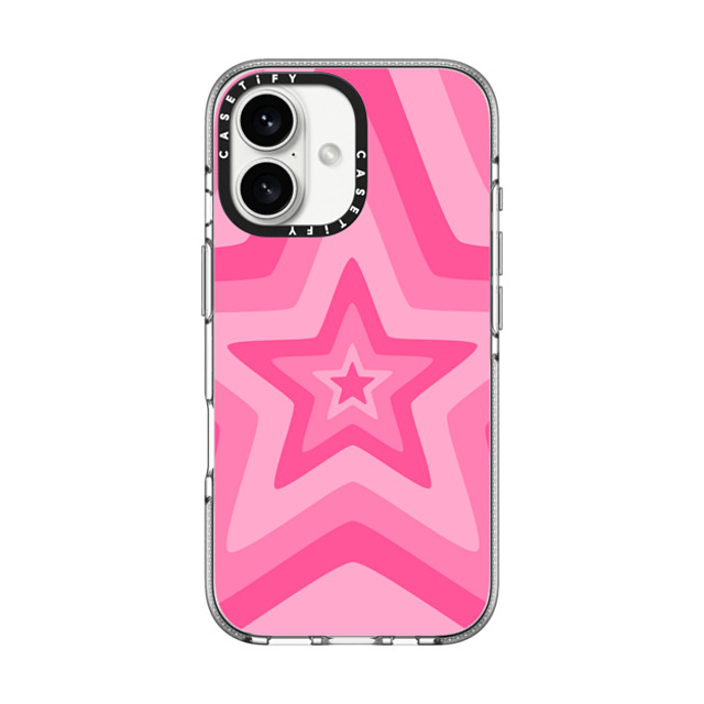 Hyakume x CASETiFY iPhone 16 Case Star,Pattern Clear Clear Case MagSafe Compatible Pink Star Starburst 70s Retro Pattern Father's Day Hyakume x CASETiFY iPhone 16 Case Star,Pattern Clear Clear Case MagSafe Compatible Pink Star Starburst 70s Retro Pattern Father's Day