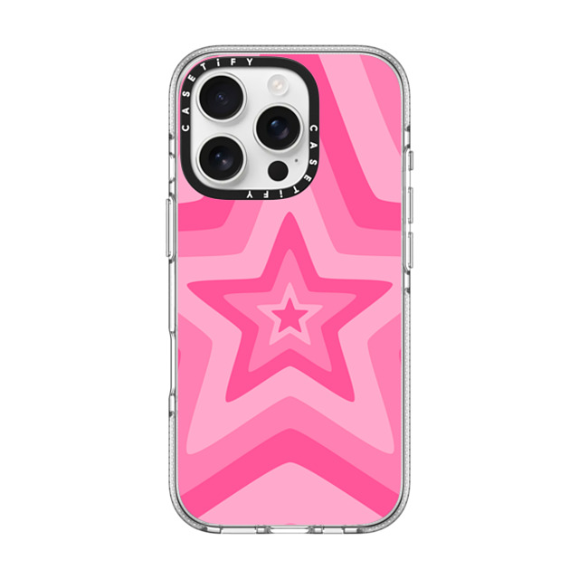 Hyakume x CASETiFY iPhone 16 Pro Case Star,Pattern Clear Clear Case MagSafe Compatible Pink Star Starburst 70s Retro Pattern Father's Day Hyakume x CASETiFY iPhone 16 Pro Case Star,Pattern Clear Clear Case MagSafe Compatible Pink Star Starburst 70s Retro Pattern Father's Day