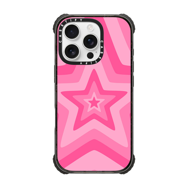 Hyakume x CASETiFY iPhone 16 Pro Case Star,Pattern Black ウルトラ インパクトケース MagSafe 対応 Pink Star Starburst 70s Retro Pattern Father's Day Hyakume x CASETiFY iPhone 16 Pro Case Star,Pattern Black ウルトラ インパクトケース MagSafe 対応 Pink Star Starburst 70s Retro Pattern Father's Day