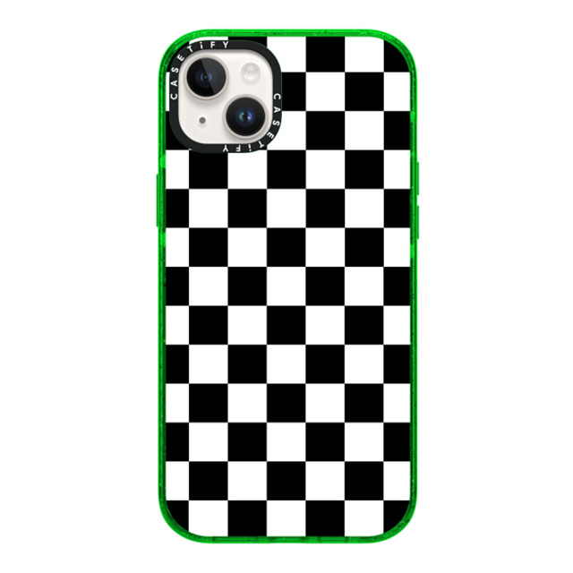 Hyakume x CASETiFY iPhone 14 Plus ケース グリーン インパクトケース MagSafe対応 Black White Check Checkerboard Chess Board Two Tone Ska Pattern Hyakume x CASETiFY iPhone 14 Plus ケース グリーン インパクトケース MagSafe対応 Black White Check Checkerboard Chess Board Two Tone Ska Pattern