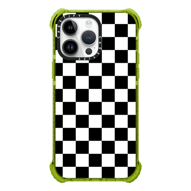 Hyakume x CASETiFY iPhone 14 Pro Max Case Kiwi ウルトラインパクトケース Black White Check Checkerboard Chess Board Two Tone Ska Pattern Hyakume x CASETiFY iPhone 14 Pro Max Case Kiwi ウルトラインパクトケース Black White Check Checkerboard Chess Board Two Tone Ska Pattern