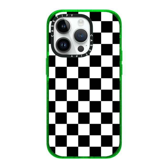 Hyakume x CASETiFY iPhone 14 Pro Case グリーン Impact Case Black White Check Checkerboard Chess Board Two Tone Ska Pattern Hyakume x CASETiFY iPhone 14 Pro Case グリーン Impact Case Black White Check Checkerboard Chess Board Two Tone Ska Pattern