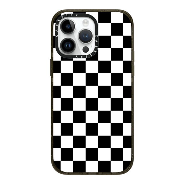 Hyakume x CASETiFY iPhone 14 Pro Max ケース ブラック インパクトケース MagSafe対応 Black White Check Checkerboard Chess Board Two Tone Ska Pattern