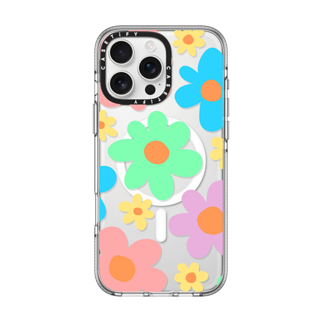 Hyakume x CASETiFY iPhone 16 Pro Max Case Floral,Pattern クリア クリア ケース MagSafe対応 Transparent Floral Pastel Colors 70s Retro Flower Power Mother's Day Hyakume x CASETiFY iPhone 16 Pro Max Case Floral,Pattern クリア クリア ケース MagSafe対応 Transparent Floral Pastel Colors 70s Retro Flower Power Mother's Day
