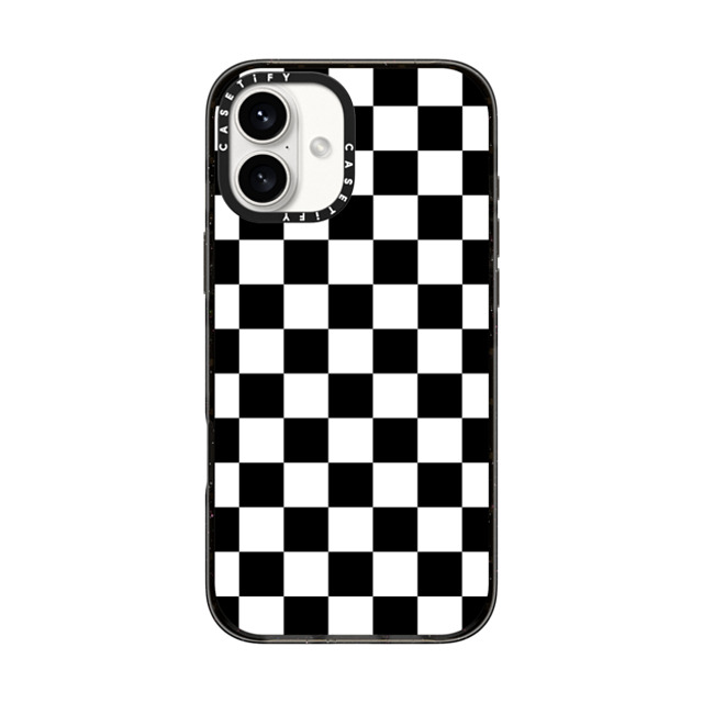 Hyakume x CASETiFY iPhone 16 Plus Case Black Impact Case MagSafe Compatible Black White Check Checkerboard Chess Board Two Tone Ska Pattern Hyakume x CASETiFY iPhone 16 Plus Case Black Impact Case MagSafe Compatible Black White Check Checkerboard Chess Board Two Tone Ska Pattern