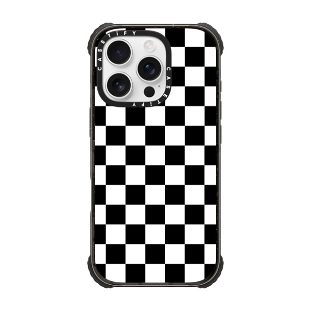 Hyakume x CASETiFY iPhone 16 Pro Case Black ウルトラ インパクトケース MagSafe 対応 Black White Check Checkerboard Chess Board Two Tone Ska Pattern Hyakume x CASETiFY iPhone 16 Pro Case Black ウルトラ インパクトケース MagSafe 対応 Black White Check Checkerboard Chess Board Two Tone Ska Pattern