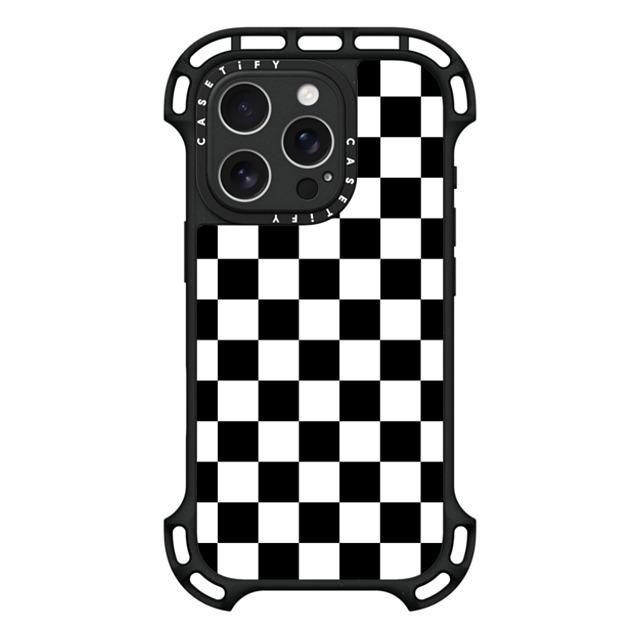 Hyakume x CASETiFY iPhone 16 Pro Case Black ウルトラ バウンスケース MagSafe対応 Black White Check Checkerboard Chess Board Two Tone Ska Pattern Hyakume x CASETiFY iPhone 16 Pro Case Black ウルトラ バウンスケース MagSafe対応 Black White Check Checkerboard Chess Board Two Tone Ska Pattern