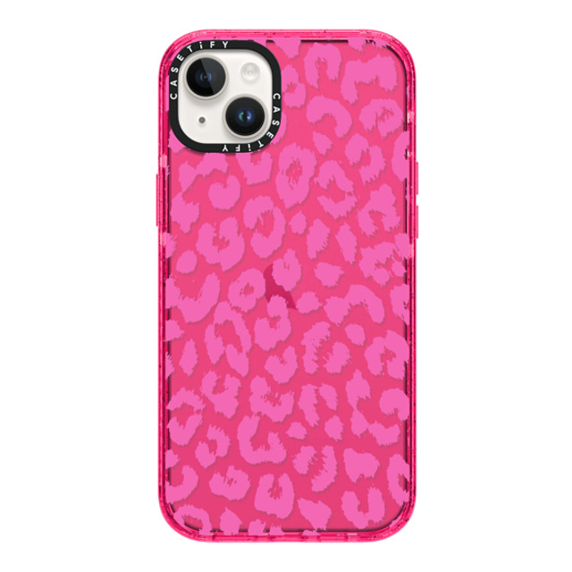 Hyakume x CASETiFY iPhone 14 Plus ケース Bubble Gum インパクトケース Pink Transparent Leopard Print