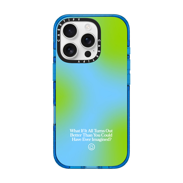 BW Illustrations x CASETiFY iPhone 16 Pro ケース スカイブルー インパクトケース MagSafe対応 What If? Gradient