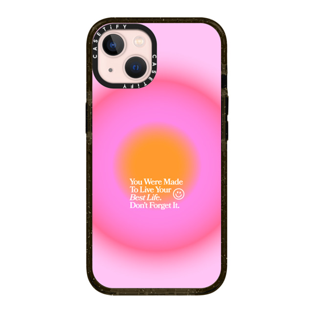 BW Illustrations x CASETiFY iPhone 13 ケース ブラック インパクトケース MagSafe対応 Made To Live Your Best Life