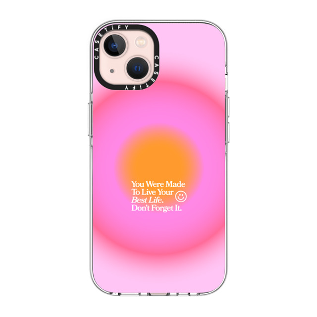 BW Illustrations x CASETiFY iPhone 13 ケース クリア クリア ケース MagSafe対応 Made To Live Your Best Life