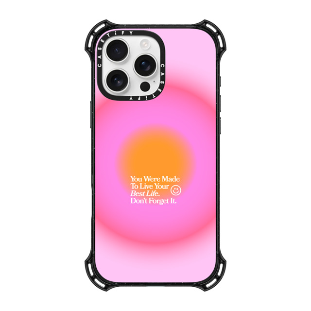 BW Illustrations x CASETiFY iPhone 16 Pro Max ケース ブラック バウンスケース Made To Live Your Best Life