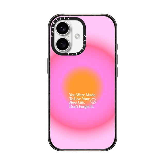 BW Illustrations x CASETiFY iPhone 16 ケース ブラック インパクトケース Made To Live Your Best Life