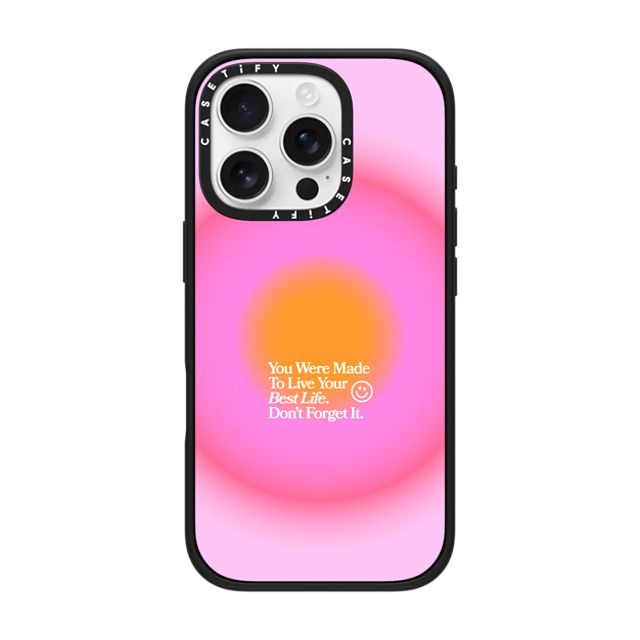 BW Illustrations x CASETiFY iPhone 16 Pro ケース マットブラック インパクトケース Made To Live Your Best Life