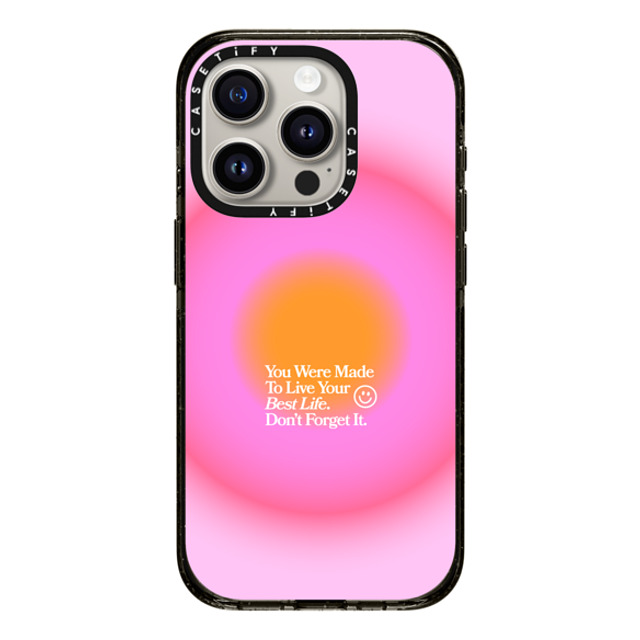 BW Illustrations x CASETiFY iPhone 15 Pro ケース ブラック インパクトケース Made To Live Your Best Life