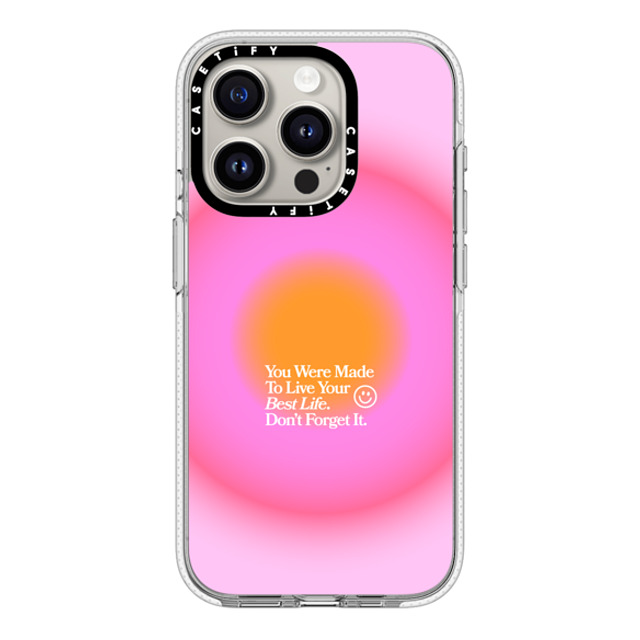 BW Illustrations x CASETiFY iPhone 15 Pro ケース クリア クリア ケース MagSafe対応 Made To Live Your Best Life