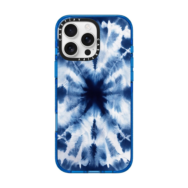 CASETiFY iPhone 16 Pro Max ケース スカイブルー インパクトケース MagSafe対応 Dancing Indigo Shibori nina may designs