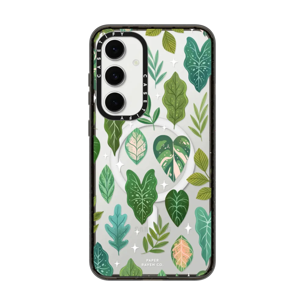 Impact Magnetic Galaxy S24 FE Case - Tropical Leaves