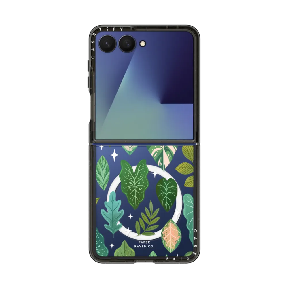 Impact Magnetic Galaxy Z Flip7 Case - Tropical Leaves