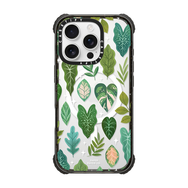 Paper Raven Co x CASETiFY iPhone 16 Pro Case Black ウルトラ インパクトケース MagSafe 対応 Tropical Leaves Paper Raven Co x CASETiFY iPhone 16 Pro Case Black ウルトラ インパクトケース MagSafe 対応 Tropical Leaves
