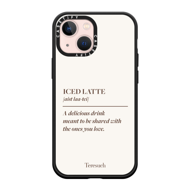 CASETiFY iPhone 13 Mini �P�[�X �}�b�g�u���b�N �C���p�N�g�P�[�X Iced Latte tere's.