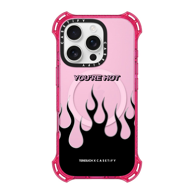 CASETiFY iPhone 16 Pro ケース プリムローズ ピンク バウンスケース Cloud,Quote The Flamin' Case