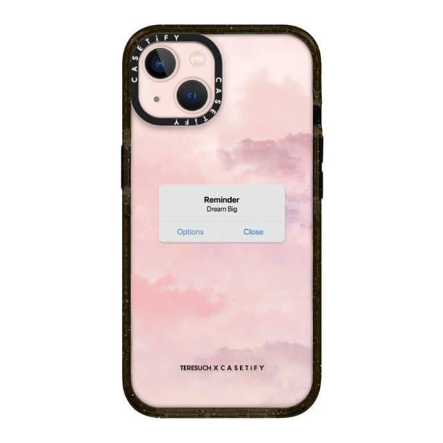 CASETiFY iPhone 13 ケース ブラック インパクトケース Cloud,Quote The Dreamer Case