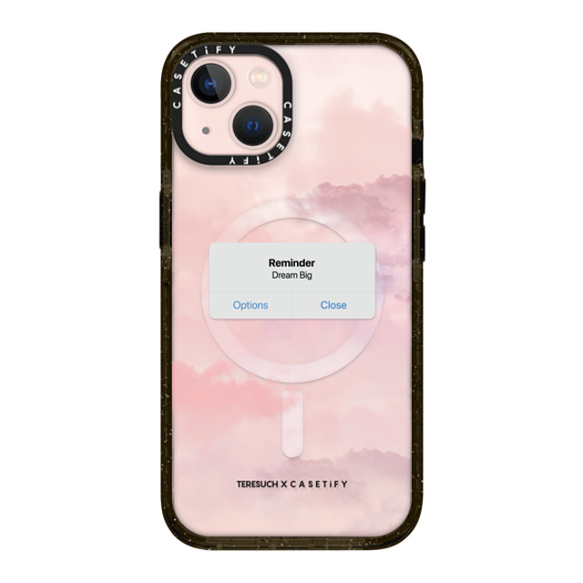 CASETiFY iPhone 13 ケース ブラック インパクトケース MagSafe対応 Cloud,Quote The Dreamer Case