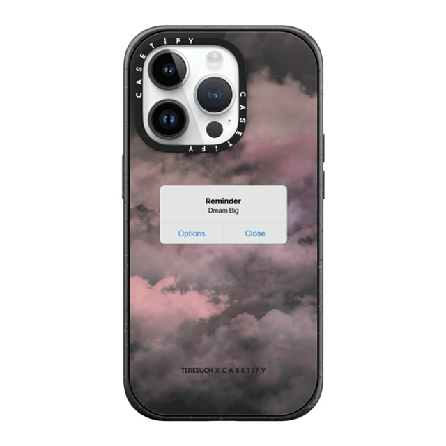 CASETiFY iPhone 14 Pro ケース マットブラック インパクトケース MagSafe対応 Cloud,Quote The Dreamer Case