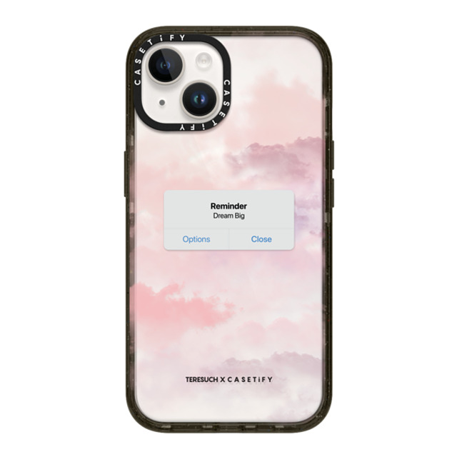 CASETiFY iPhone 14 ケース ブラック インパクトケース Cloud,Quote The Dreamer Case