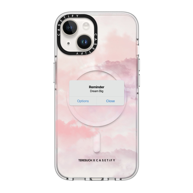 CASETiFY iPhone 14 ケース クリア クリア ケース MagSafe対応 Cloud,Quote The Dreamer Case