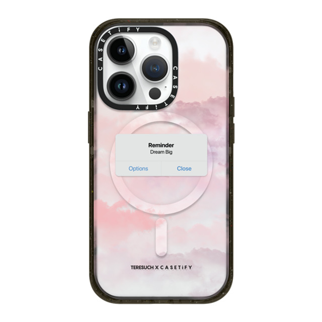 CASETiFY iPhone 14 Pro ケース ブラック インパクトケース MagSafe対応 Cloud,Quote The Dreamer Case